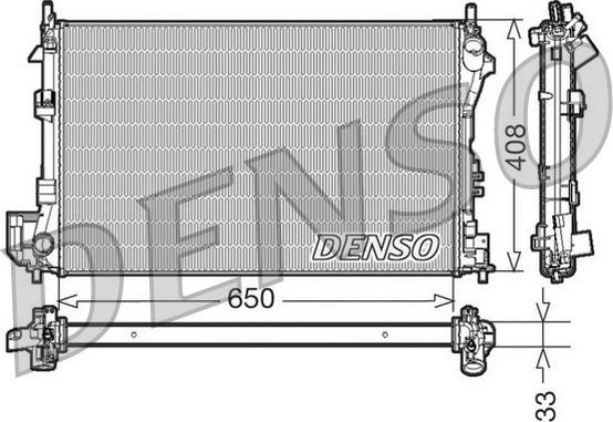 Denso DRM20087 - Радиатор, охлаждане на двигателя vvparts.bg