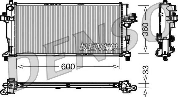 Denso DRM20039 - Радиатор, охлаждане на двигателя vvparts.bg