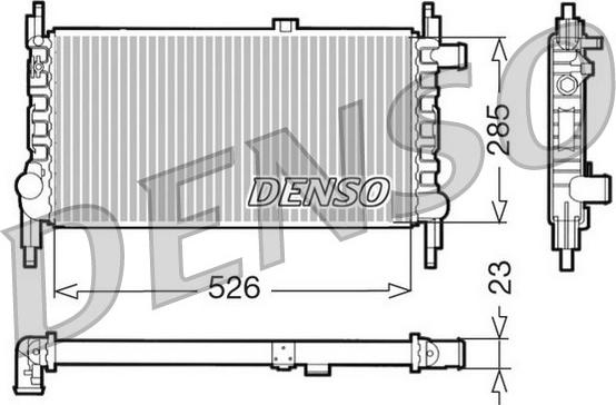 Denso DRM20035 - Радиатор, охлаждане на двигателя vvparts.bg