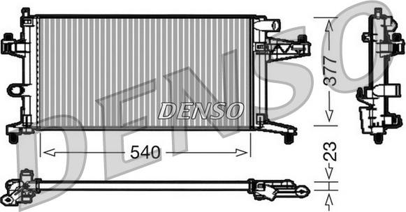 Denso DRM20038 - Радиатор, охлаждане на двигателя vvparts.bg