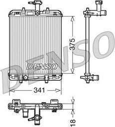 Denso DRM21600 - Радиатор, охлаждане на двигателя vvparts.bg