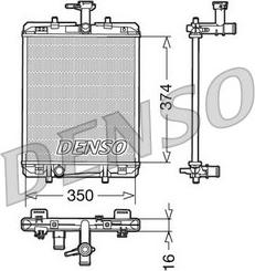 Denso DRM21602 - Радиатор, охлаждане на двигателя vvparts.bg