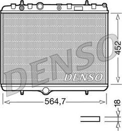 Denso DRM21055 - Радиатор, охлаждане на двигателя vvparts.bg