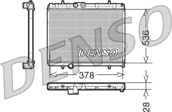 Denso DRM21056 - Радиатор, охлаждане на двигателя vvparts.bg