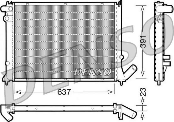 Denso DRM21050 - Радиатор, охлаждане на двигателя vvparts.bg