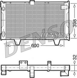 Denso DRM21061 - Радиатор, охлаждане на двигателя vvparts.bg