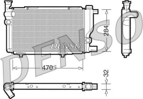 Denso DRM21013 - Радиатор, охлаждане на двигателя vvparts.bg