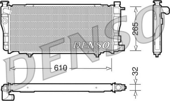 Denso DRM21012 - Радиатор, охлаждане на двигателя vvparts.bg