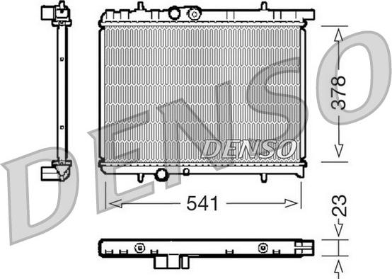 Denso DRM21031 - Радиатор, охлаждане на двигателя vvparts.bg