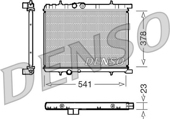 Denso DRM21033 - Радиатор, охлаждане на двигателя vvparts.bg