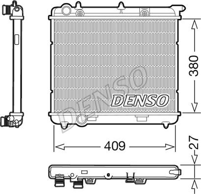 Denso DRM21024 - Радиатор, охлаждане на двигателя vvparts.bg