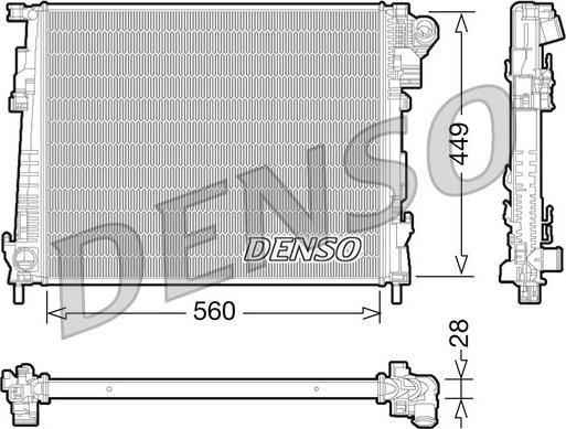 Denso DRM23094 - Радиатор, охлаждане на двигателя vvparts.bg