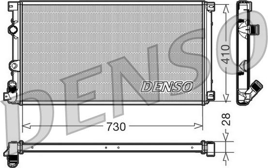 Denso DRM23090 - Радиатор, охлаждане на двигателя vvparts.bg