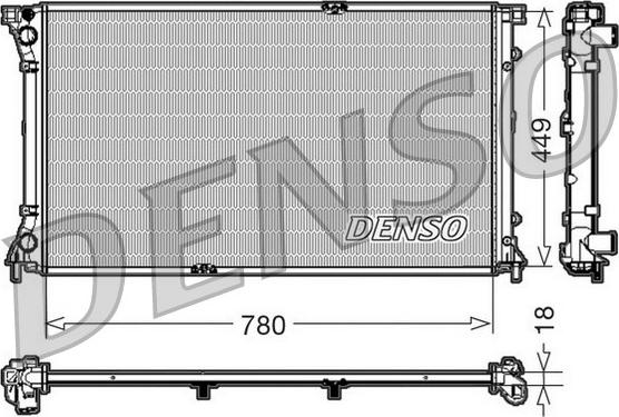 Denso DRM23097 - Радиатор, охлаждане на двигателя vvparts.bg