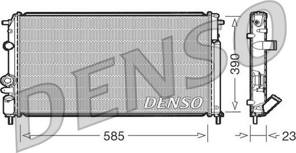 Denso DRM23053 - Радиатор, охлаждане на двигателя vvparts.bg