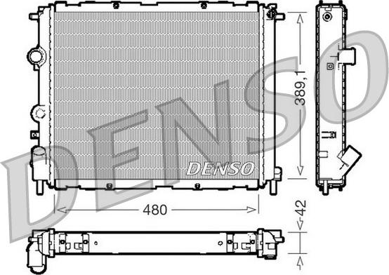 Denso DRM23009 - Радиатор, охлаждане на двигателя vvparts.bg