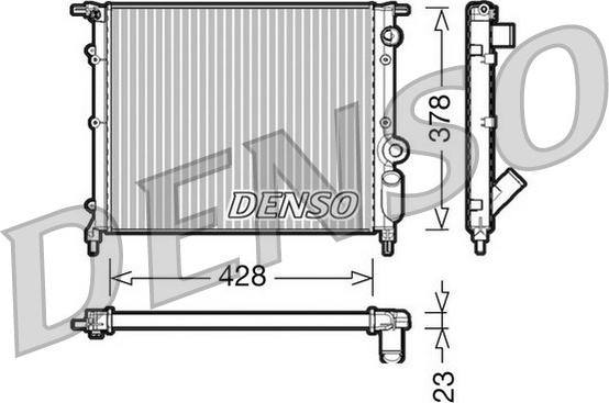 Denso DRM23004 - Радиатор, охлаждане на двигателя vvparts.bg