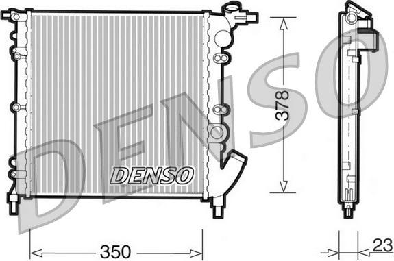 Denso DRM23003 - Радиатор, охлаждане на двигателя vvparts.bg