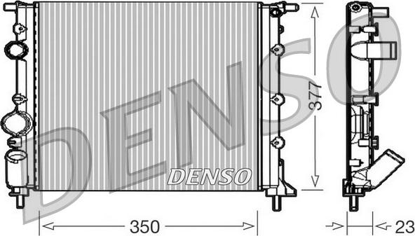 Denso DRM23010 - Радиатор, охлаждане на двигателя vvparts.bg