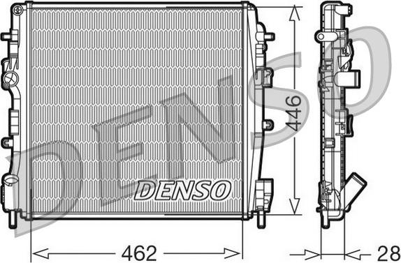 Denso DRM23018 - Радиатор, охлаждане на двигателя vvparts.bg