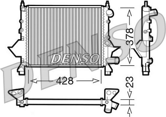 Denso DRM23081 - Радиатор, охлаждане на двигателя vvparts.bg