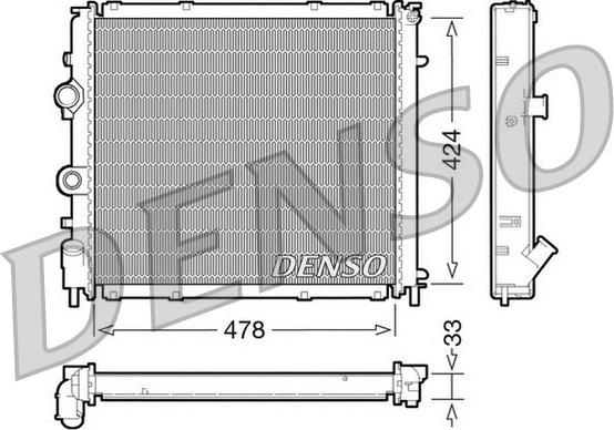 Denso DRM23030 - Радиатор, охлаждане на двигателя vvparts.bg