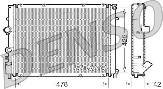 Denso DRM23031 - Радиатор, охлаждане на двигателя vvparts.bg