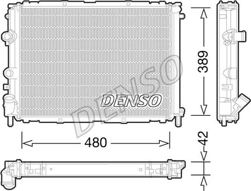 Denso DRM23033 - Радиатор, охлаждане на двигателя vvparts.bg