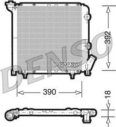 Denso DRM23029 - Радиатор, охлаждане на двигателя vvparts.bg