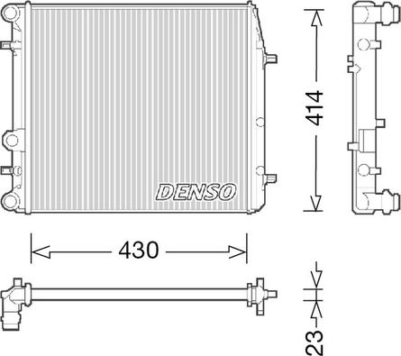 Denso DRM27006 - Радиатор, охлаждане на двигателя vvparts.bg