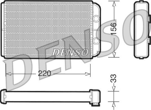 Denso DRR09090 - Топлообменник, отопление на вътрешното пространство vvparts.bg