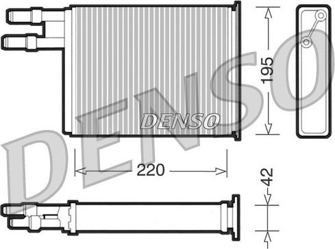 Denso DRR09031 - Топлообменник, отопление на вътрешното пространство vvparts.bg