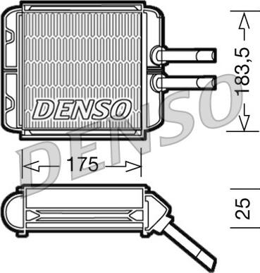 Denso DRR08001 - Топлообменник, отопление на вътрешното пространство vvparts.bg