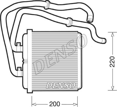 Denso DRR12003 - Топлообменник, отопление на вътрешното пространство vvparts.bg