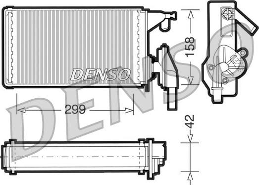 Denso DRR12002 - Топлообменник, отопление на вътрешното пространство vvparts.bg