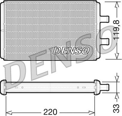 Denso DRR12007 - Топлообменник, отопление на вътрешното пространство vvparts.bg