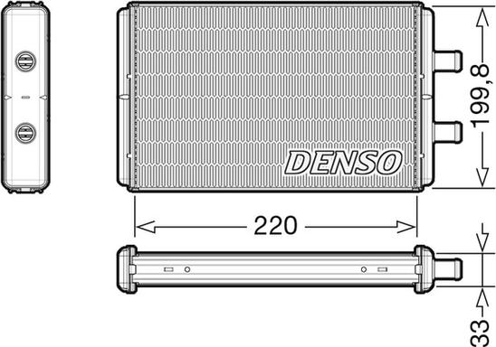 Denso DRR12016 - Топлообменник, отопление на вътрешното пространство vvparts.bg