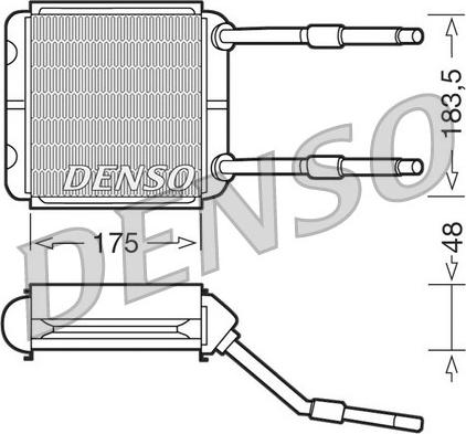 Denso DRR20001 - Топлообменник, отопление на вътрешното пространство vvparts.bg