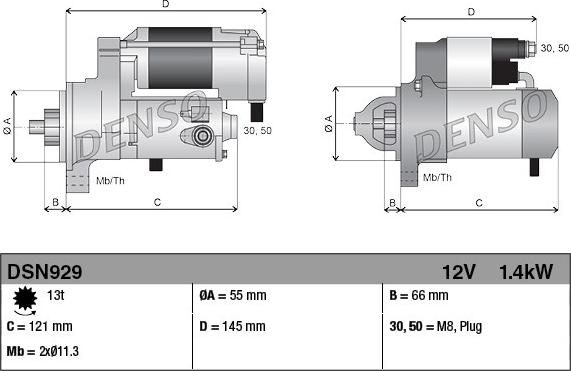 Denso DSN929 - Стартер vvparts.bg