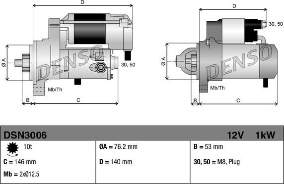 Denso DSN3006 - Стартер vvparts.bg