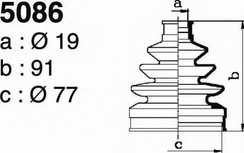 DEPA 5086 - Маншон, полуоска vvparts.bg