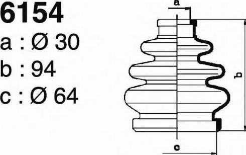 DEPA 6154 - Маншон, полуоска vvparts.bg