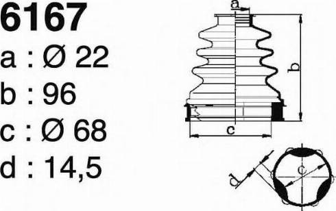 DEPA 6167 - Маншон, полуоска vvparts.bg