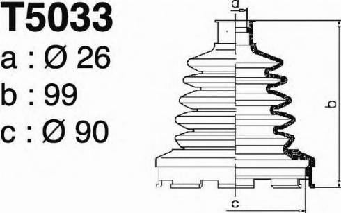 DEPA T5033 - Маншон, полуоска vvparts.bg