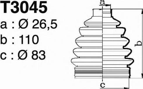 DEPA T3045 - Маншон, полуоска vvparts.bg