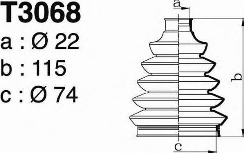 DEPA T3068 - Маншон, полуоска vvparts.bg