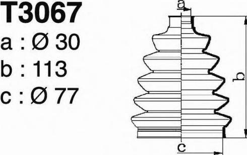 DEPA T3067 - Маншон, полуоска vvparts.bg