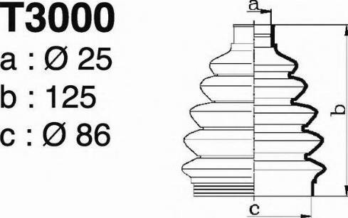 DEPA T3000 - Маншон, полуоска vvparts.bg