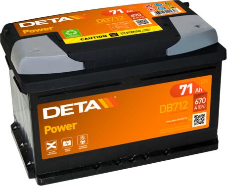 DETA DB712 - Стартов акумулатор vvparts.bg