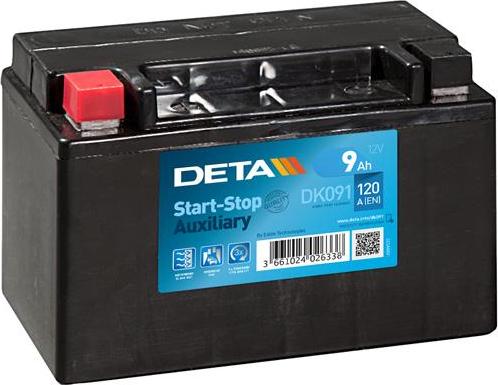 DETA DK091 - Стартов акумулатор vvparts.bg